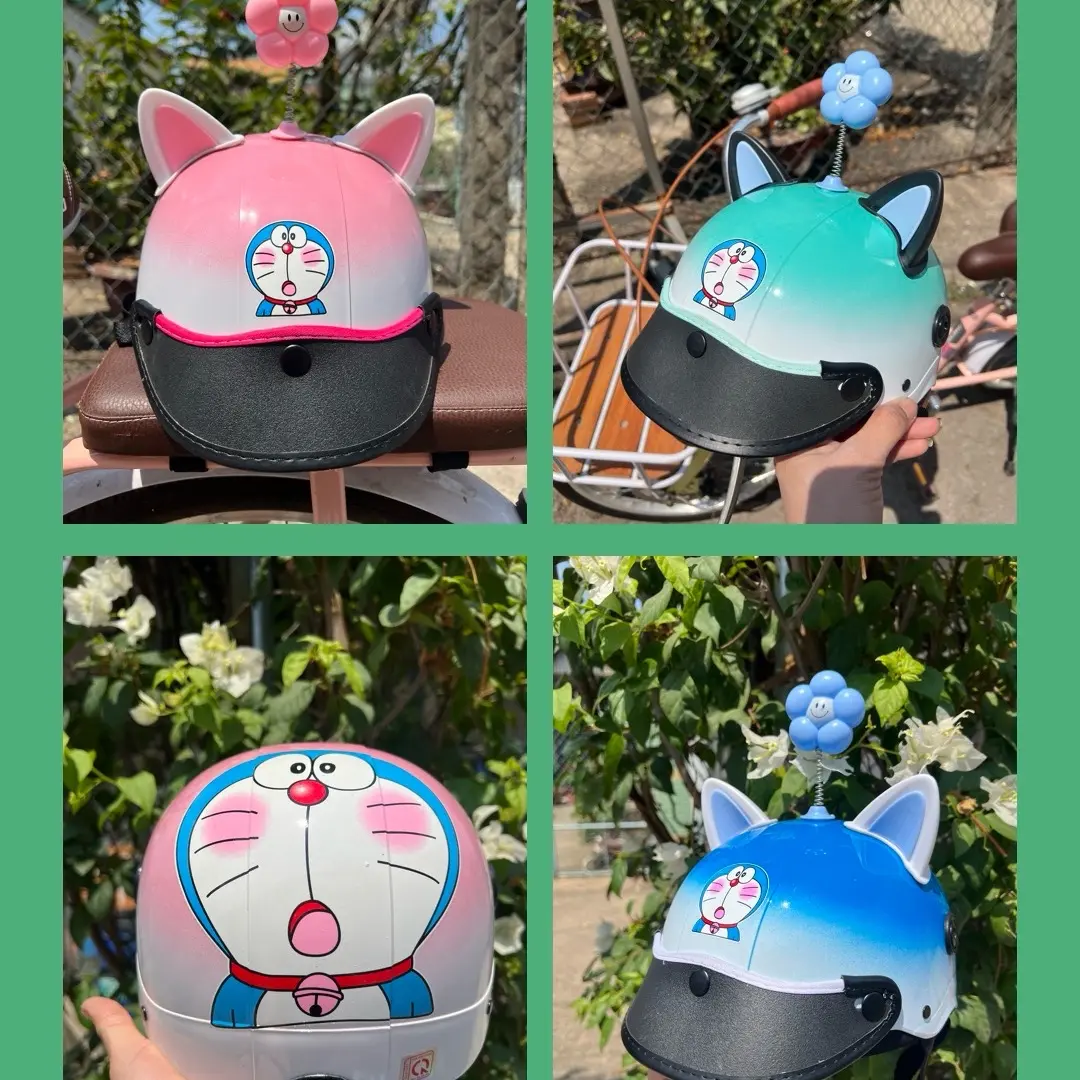 Nón bảo hiểm in hình Doraemon loan hai màu dành cho Nam và nữ siêu  Cá tính