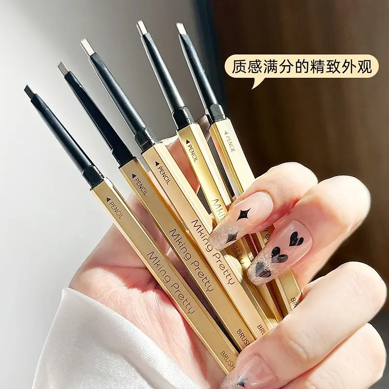 MK Small Gold Chopsticks Eyebrow Pencil Ultra-fine Triangle Waterproof Sweatproof Natural Beginner Student Small Gold Strip Eyebrow Pencil Wholesale