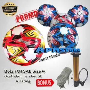 Bola Futsal Ortus size 4 Jahit mesin ( Gratis Pompa pentil Jaring bola ) Ball Outdoor