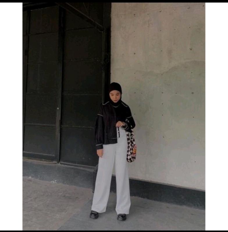 Celana Kulot Panjang Katun Linen  Highwaist Cassual Formal 2