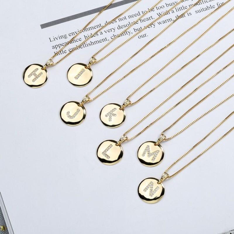(With Gra Certificate)18K Gold 26 Letter Necklace Fashion Moissanite White Diamond Pendant Fine Jewelry 1