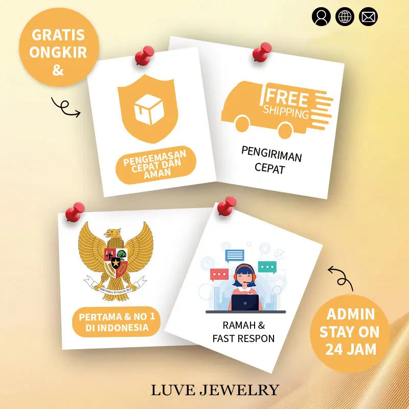 01 LUVE • COD Kalung Titanium Premium Anti Karat Bebas Pilih KHUSUS LIVE / FOLLOWER 1