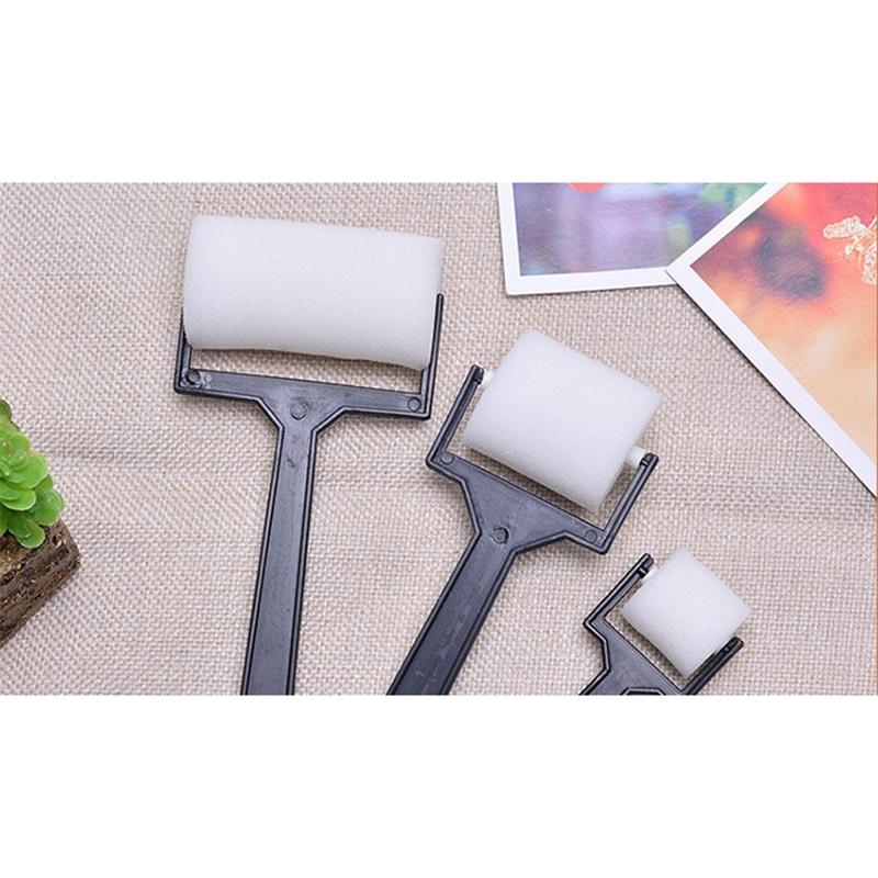 3pcs White Sponge Brush Foam Painting Roller Brush Kids Craft Tool Drawing 2