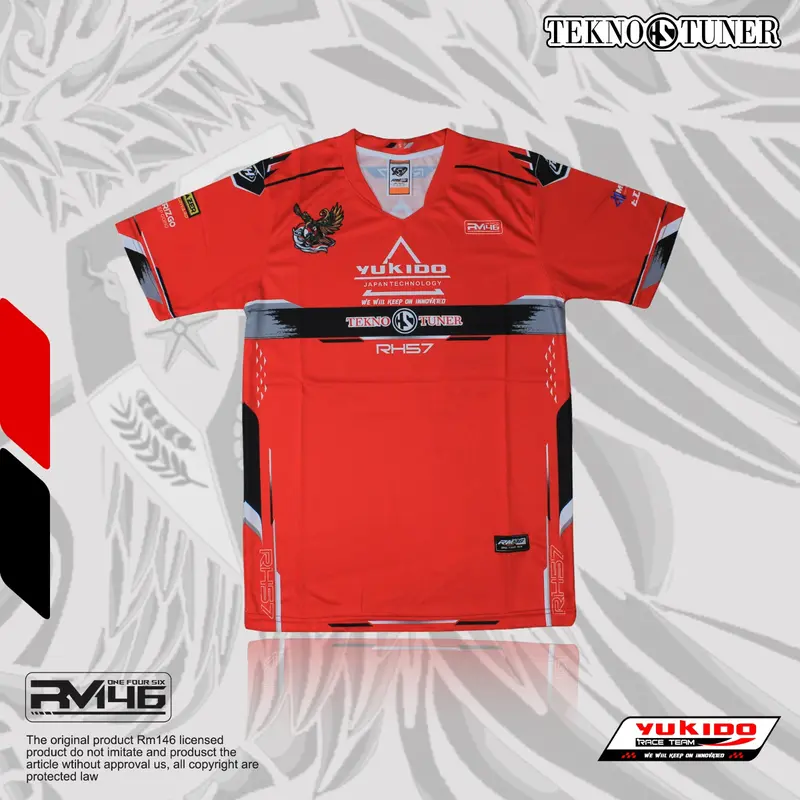 RM146- Jersey Yukido Race Team X Tekno Tuner Red Series Full Printing Jersey Sport 1