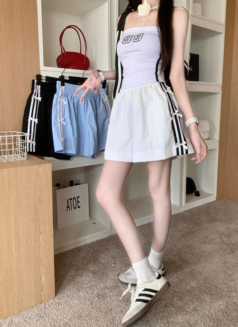 Product Introduction of Ice Silk Quick-Drying Wide-Leg Pants Women's Summer Thin Loose plus Size Casual Fitness Yoga Hot Pants Sports Pants 3