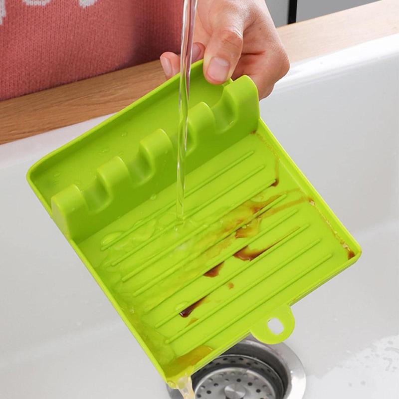 Spatula Rack, 1 Count Multi-function Pot Lid Holder Rack, Kitchen Storage Organizer 3