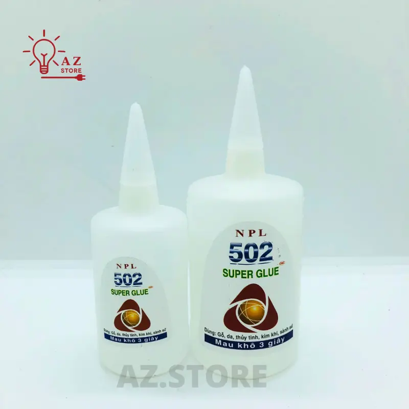Keo 502 - keo dán sắt lọ tròn siêu dính 50ml, 100ml, 200ml hãng NLP siêu dính 4