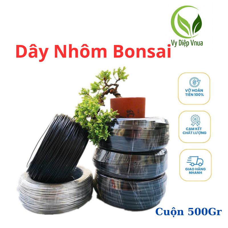 500gr Dây Nhôm Uốn Bonsai và Cây Cảnh - Dây Nhôm Đen Siêu Dẻo Chuyên Dụng Full Size 1mm-8mm 1
