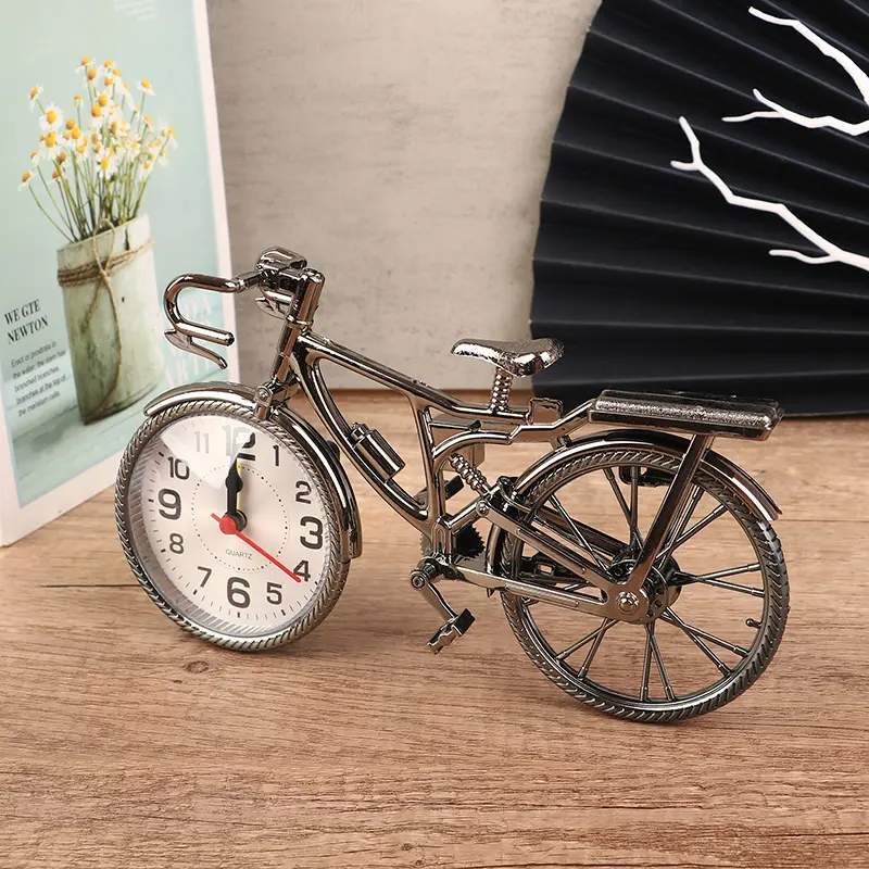 NNN-Đồng Hồ Báo Thức Để Bàn Hình Xe Đạp, Chữ Số Ả Rập Cổ Điển, Sáng Tạo, Trang Trí Nhà Cửa, Phòng, Trang Trí Máy Tính Để Bàn, Đồ Thủ Công, Quà Tặng