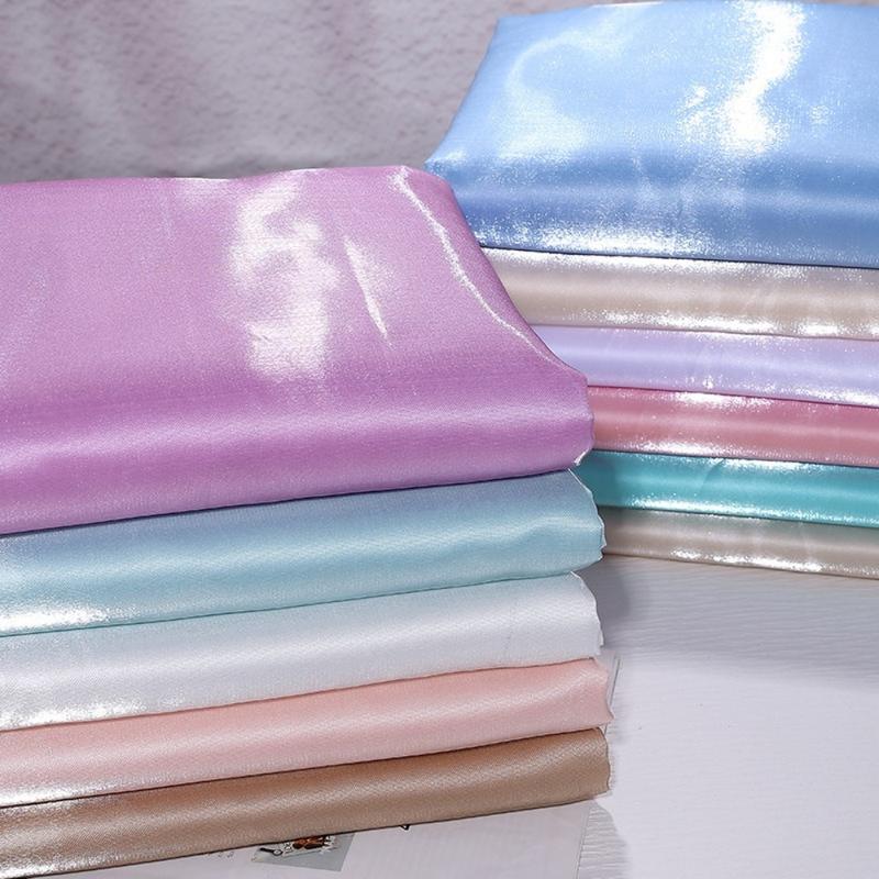 Product Introduction of Luxury Polyester Liquid Water Satin Fabric Thickened Natural Reflective Silk Satin Clothing Fabric Wedding Dress Decorative 23