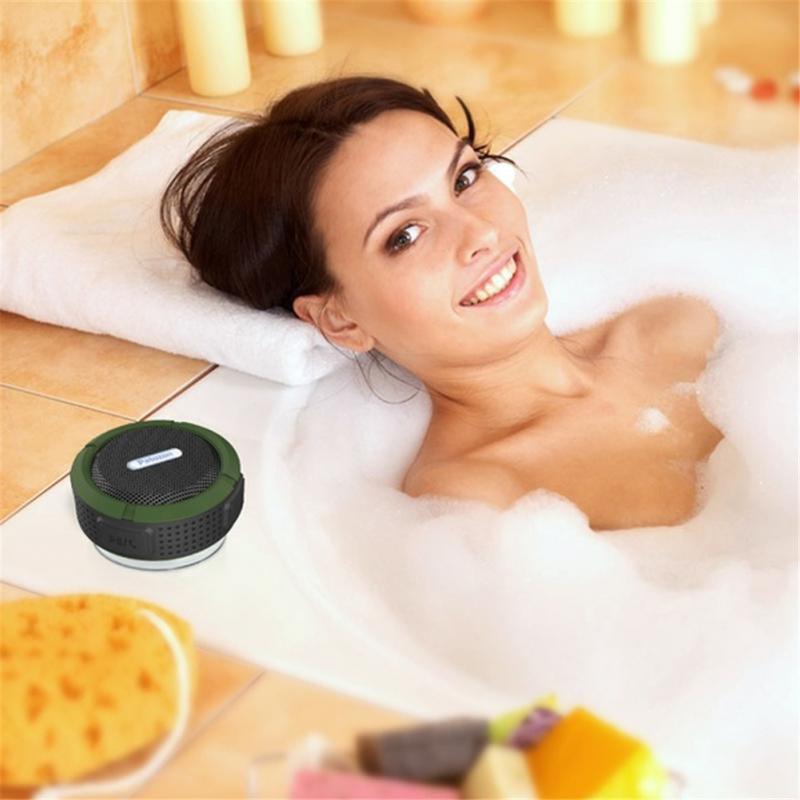 2025 Speaker Bluetooth Waterproof Big Sound Suction Cup Wireless TF card Shower Portable  Stereo Mini Audio Subwoofer HD Sound with iOS Android 8