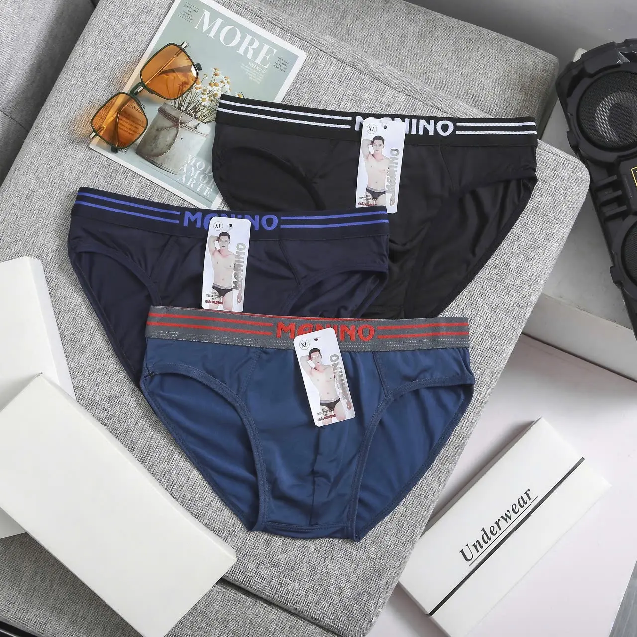 Combo Sịp nam chất thun lưới boxer mùa hè mát mùa đông dễ chịu - Quần Boxe  Menswear quầnlót Kem