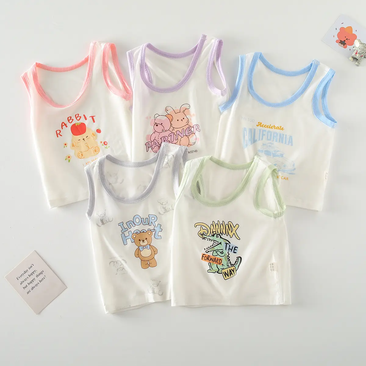 Áo Vest Trẻ Em Bé Mỏng Mùa Hè, Không Tay, Thích Hợp Cho Trẻ Sơ Sinh, Làm Bằng Vải Modal, Có Dây Rút Bụng, Cho Em Bé Trai Và Bé Gái, Áo Ba Lỗ