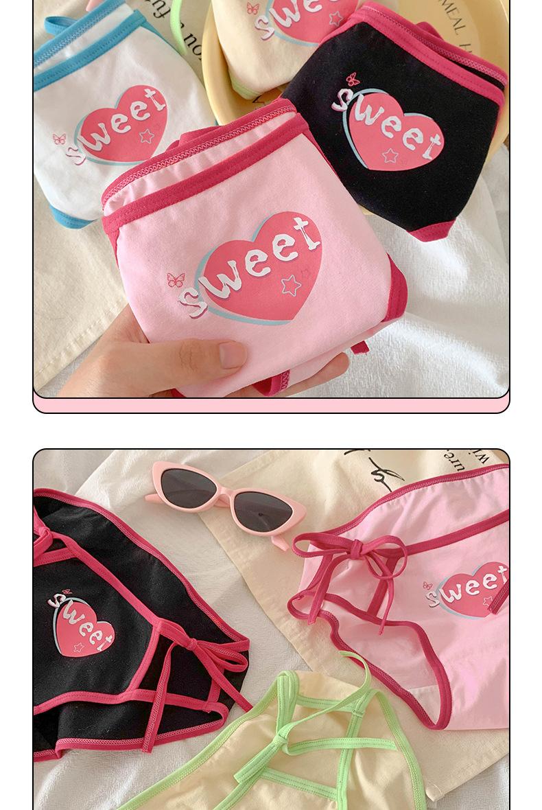 Product Introduction of Hi Mia's Shop | Kooky Sweetheart ~ Dopamine Women's Pure Desire Lace-up Underwear Women's Cotton Crotch Breathable Sexy 2024 New 12