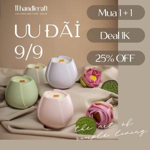 Nến thơm Hoa sen – Nến thơm handmade 11 Handicraft - Tự nhiên và an toàn – Quà tặng tinh tế
