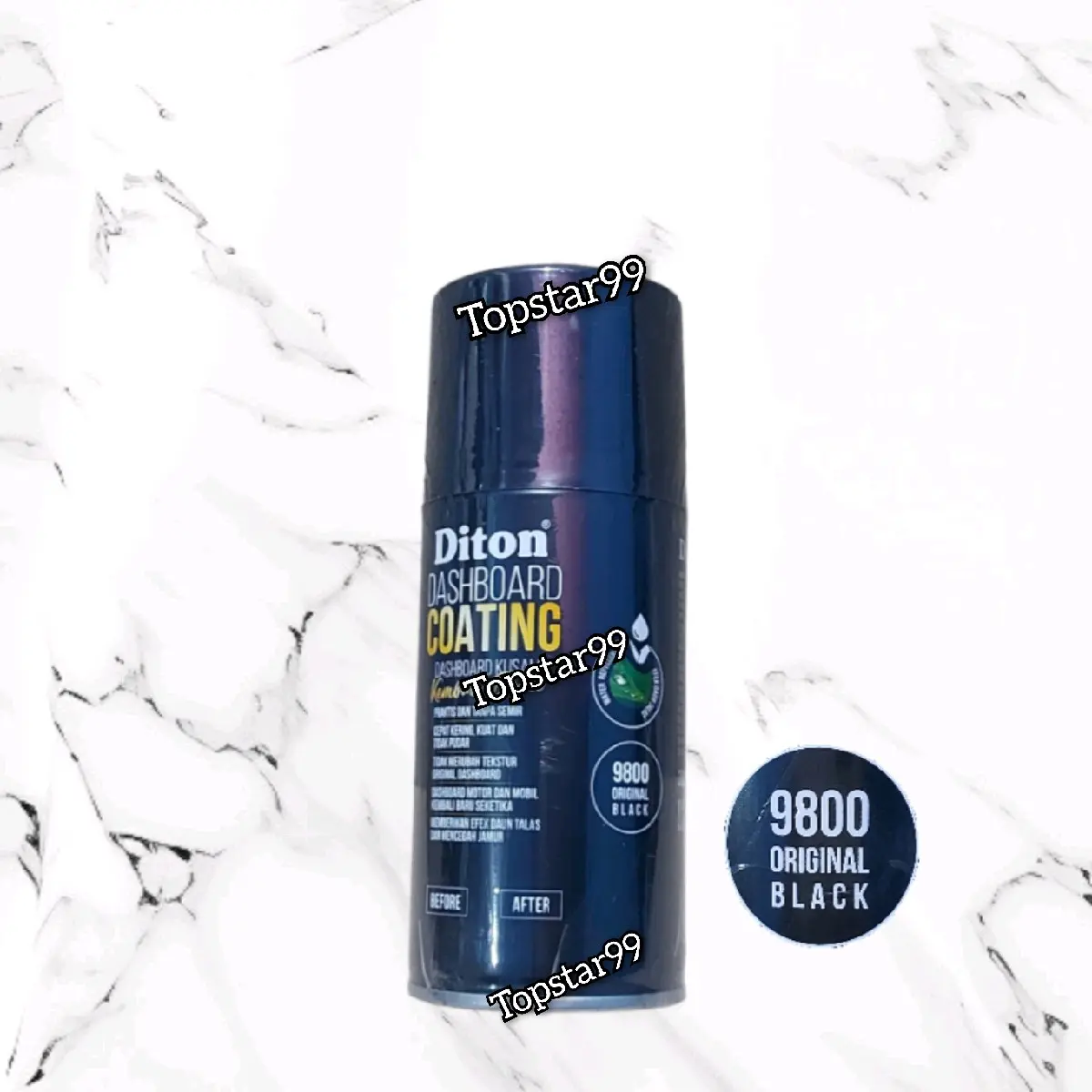 Dashboard Coating Pilok Cat Diton Body Kasar Black Hitam Original 9800 300Ml