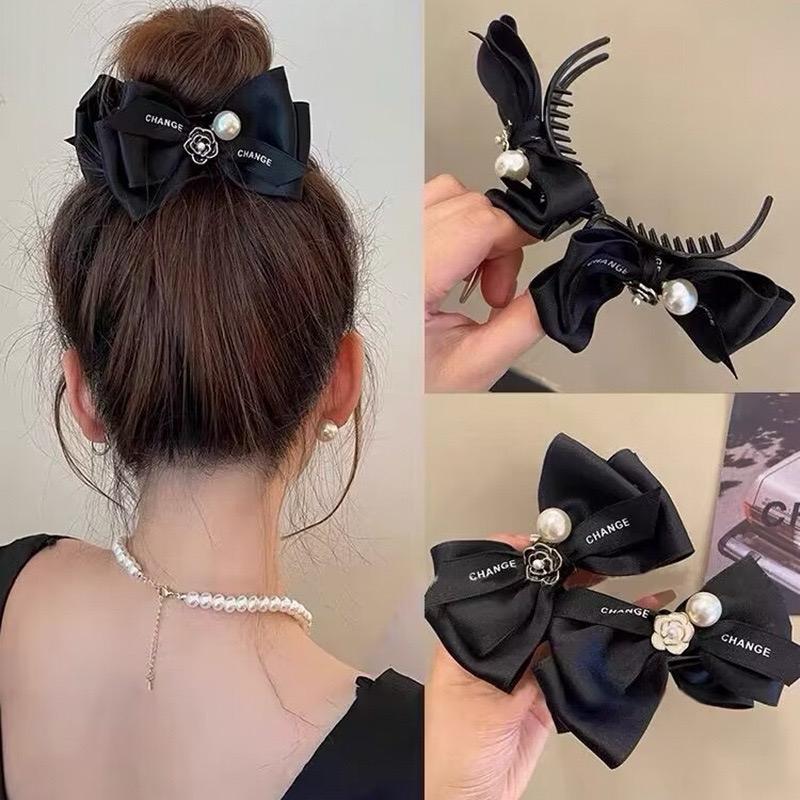 Kẹp càng cua 3r dài Kẹp tóc búi củ tỏi đính hoa ngọc sang trọng thời trang - Hàng thiết kế của Tũn Nữ Women