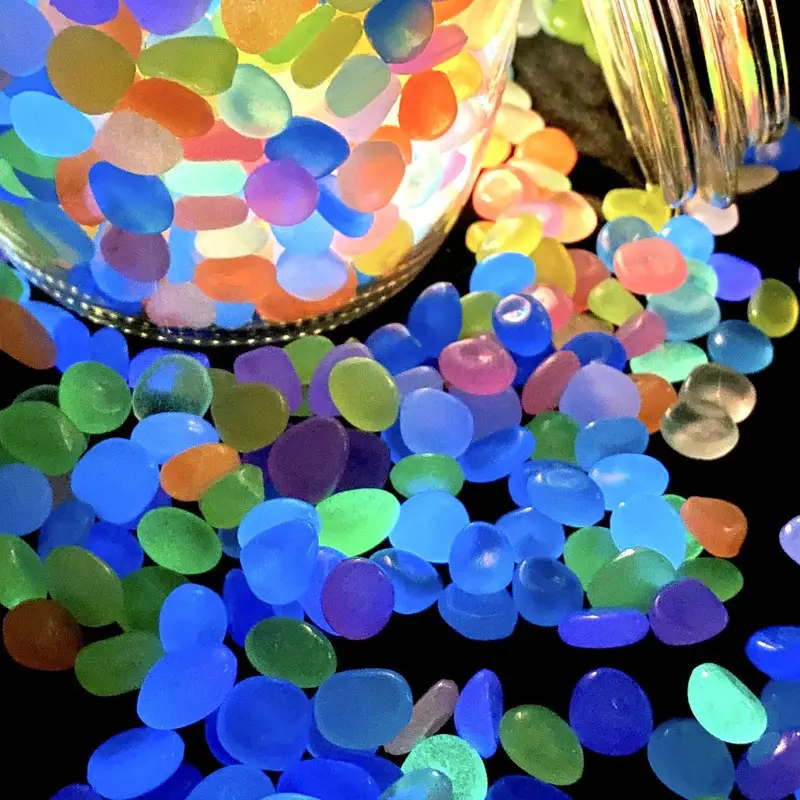 10 PCs artificial luminous Stone, colorful light emitting, suitable for landscape fish tank, vase, street ornaments, 13x17cm