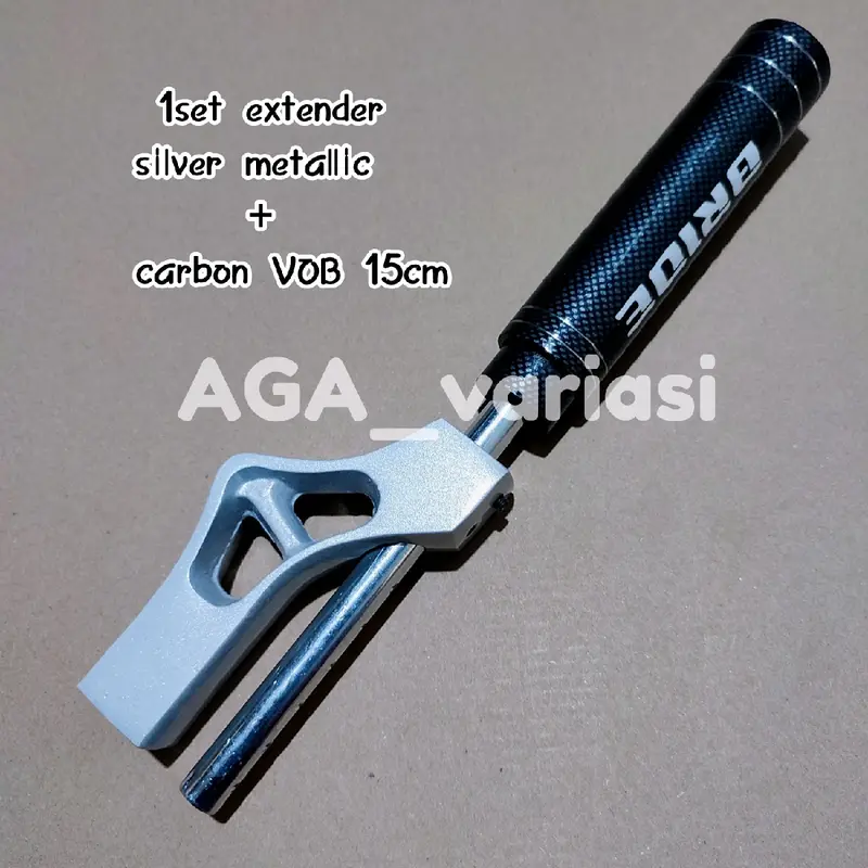 shift knop perseneling variasi mobil universal EXTENDER TUAS CARBON 15CM Baut 2