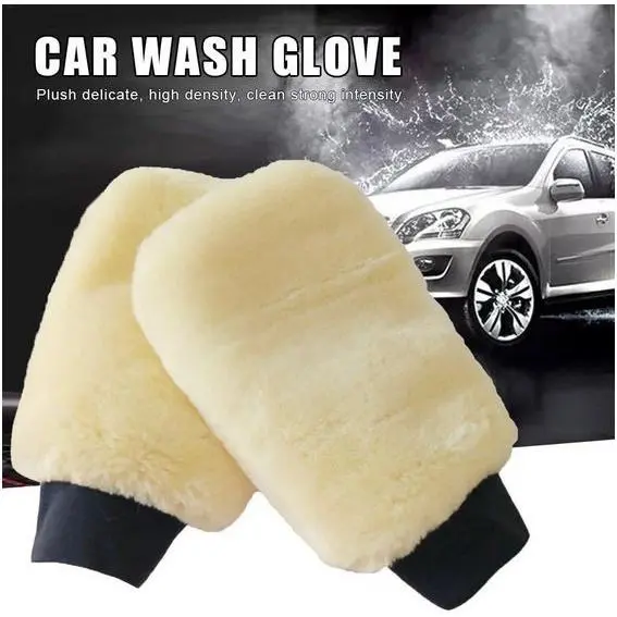 Sarung Tangan Cuci WOOL mobil motor detailing wash mitt microfiber lap cuci mobil