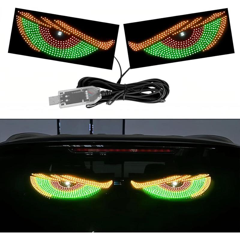  Đèn Mắt Quỷ 2 Chiếc Cho Kính Chắn Gió Ô Tô Cắm & Chạy USB Đèn LED Mắt Xe Hơi 11 Chế Độ Đèn Tín Hiệu Mắt Quỷ Thích Hợp Cho SUV Xe Tải RV 