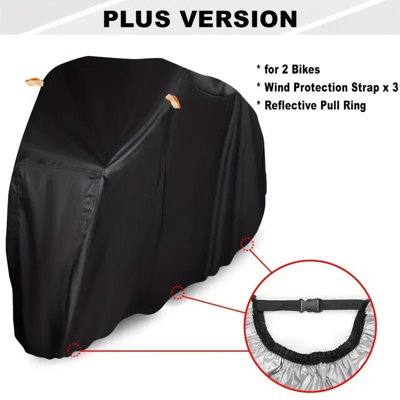 Waterproof Bicycle Cover, Outdoor Bike Storage Rack for 2 Bikes, Bicycle Cover for Outdoor Storage, Suitable for Mountain Bikes/Bicycles 3
