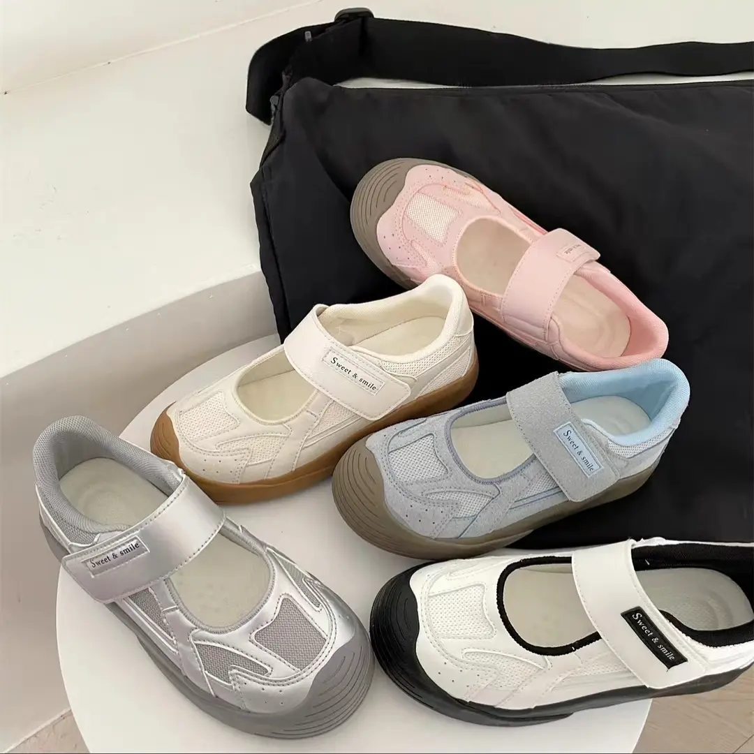Dép Lưới, Dành Cho Nữ, Phong Cách Mùa Thu, Giày Ngoài Trời, Đế Dày, Có Mũ Ngón Chân, Kiểu Bơm sandal  nữ  đi  học  xỏ  ngón