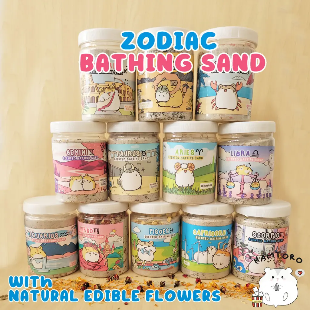 Zodiac Bathing Sand Flower Bloom Pasir Mandi Wangi Hamster Alami