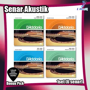 ORIGINAL SENAR GITAR AKUSTIK D ADDARIO - SENAR D ADDARIO ez890 ez900 ez910 ez920 - UKURAN 09 10 11 12