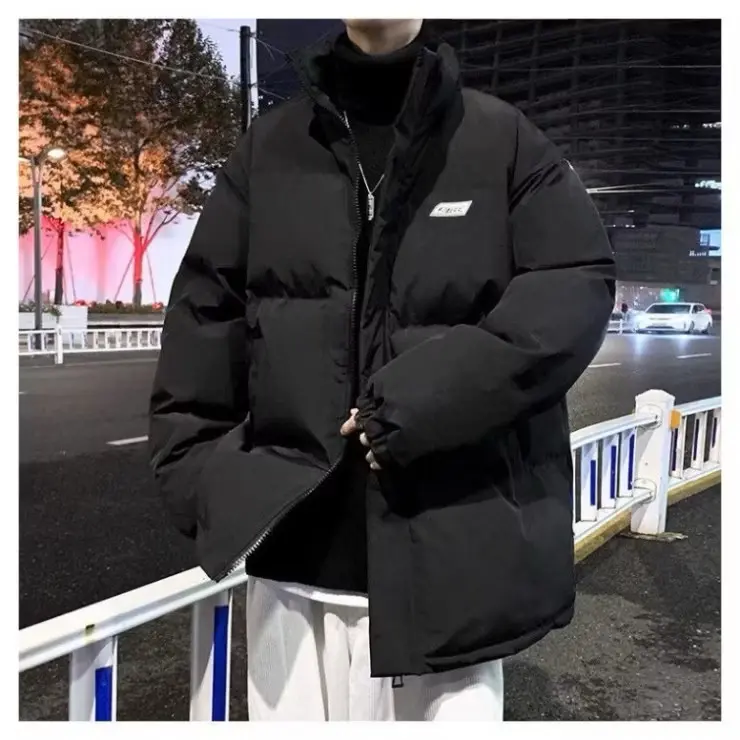 Áo phao béo nam nữ cổ có dây rút 2 bên hông Top Women Menswear Jacket Nhung