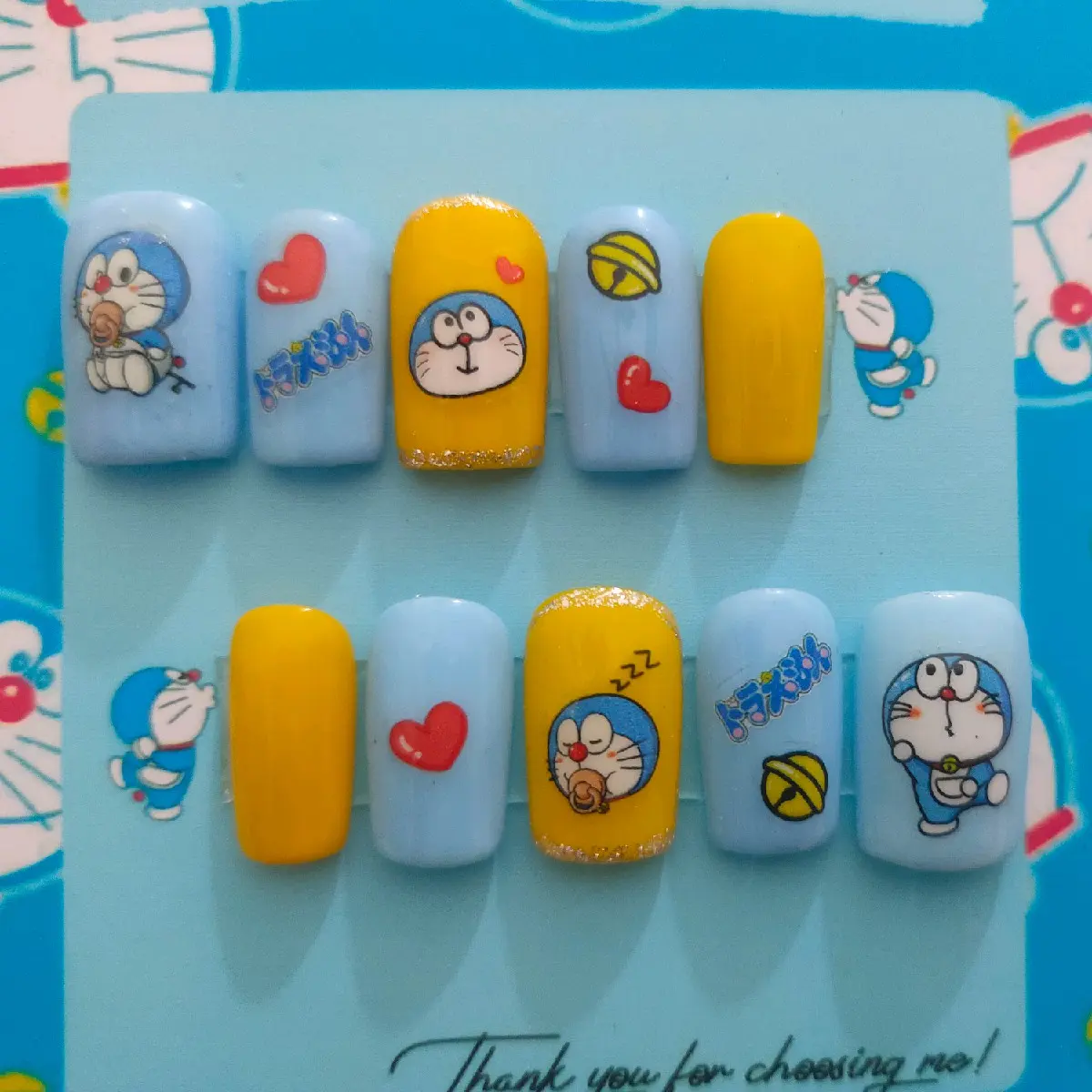 nail doraemon xinh xắn Làm Nail