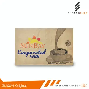 Sunbay Evaporated Milk 1 Karton (48 can x 380 gr) - Susu Evaporasi untuk Masakan dan Minuman
