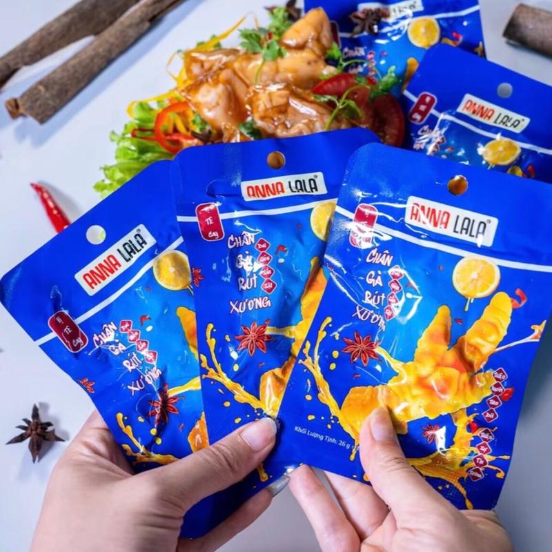 (Kèm Muối Chấm) Combo 20, 30 chân gà Anna Lala rút xương Cay dai giòn sần sật, thơm ngon chuẩn vị. Food Ăn vặt  Chua Cay