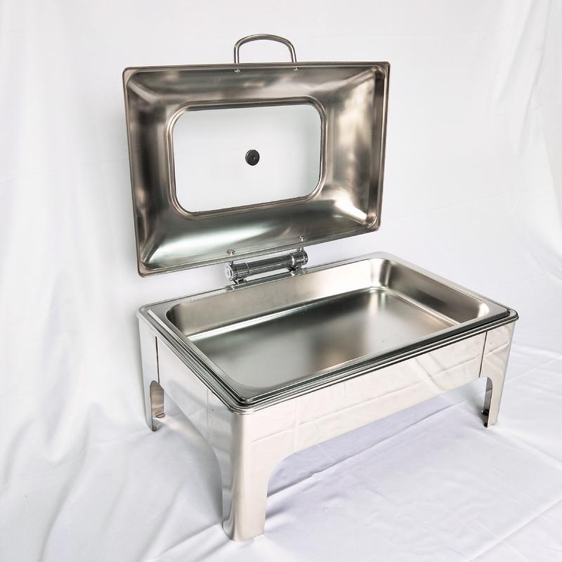 Buffet Stove Maintaining Furnace Electric Heating Flip Buffet Stove Stainless Steel Breakfast Stove Hotel Visual Cover Insulation Plate Pot 3