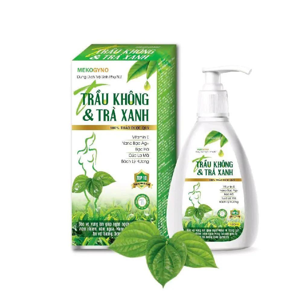 [ Combo 2 chai] DDVS Dung dịch vệ sinh Phụ nữ dịu nhẹ kháng khuẩn tinh chất trầu khôn , hoa hồng. Chai 120 ml Women Tea