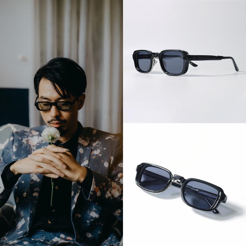 Kính KUBO N12 nam nữ gọng chữ nhật Hàn Quốc cá tính