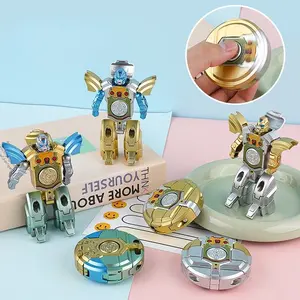Mainan Anak Fidget Spinner TRANSFORMERS 2in1 Gyro 3D Fingertip Mechanical Bisa Berubah Bentuk Robot