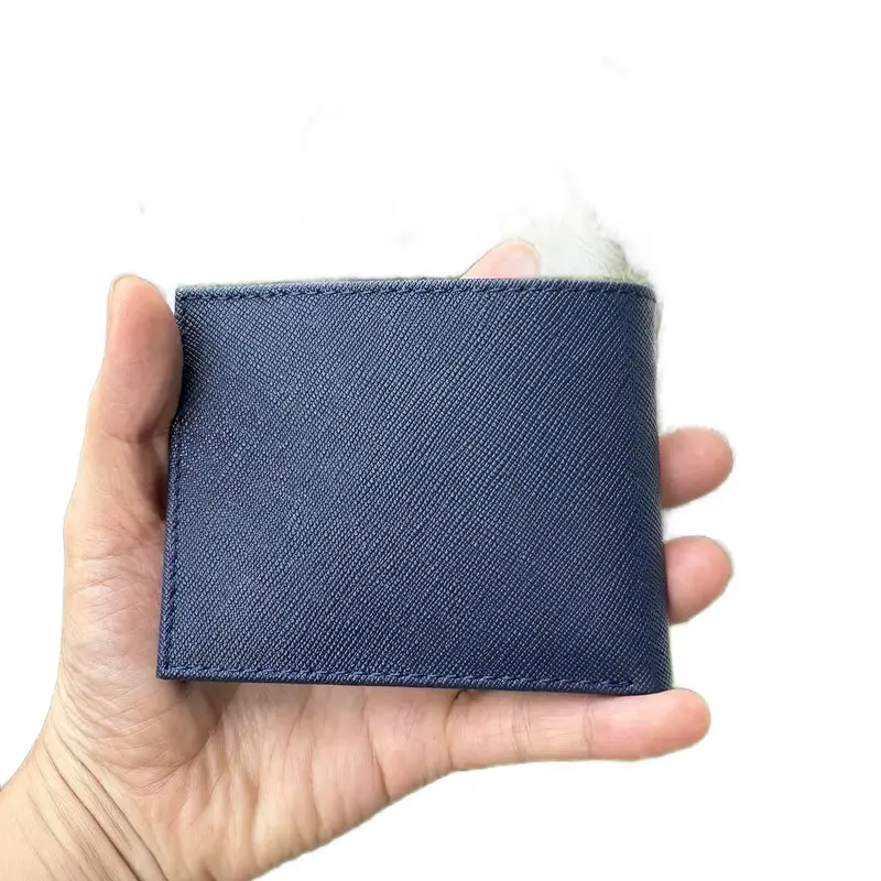 Ví da bò Epsom cao cấp cho nam mini kích thước 8,5x11 - Hình Chữ Nhật, Wallet Nhiều Ngăn 6