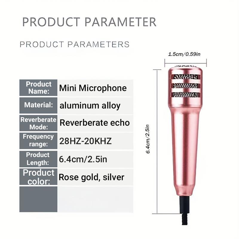 Product Introduction of Mini Karaoke Condenser Microphone with Headset 3.5mm Jack Portable High Quality Stereo MIC with Earphone Audio Smartphone 12