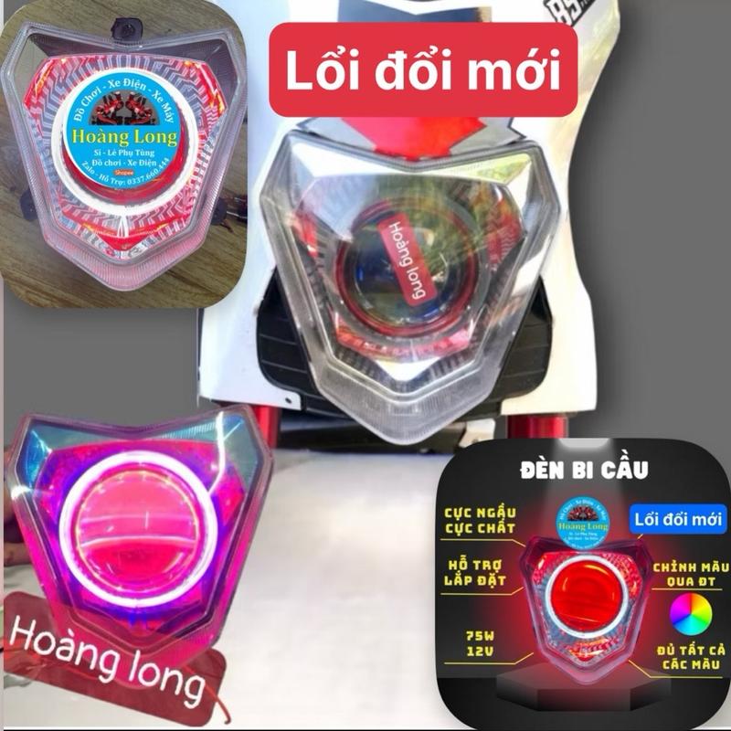 Đèn xe điện xmen 3.0 75w mắt quỷ vòng thiên thần hổ trợ lắp