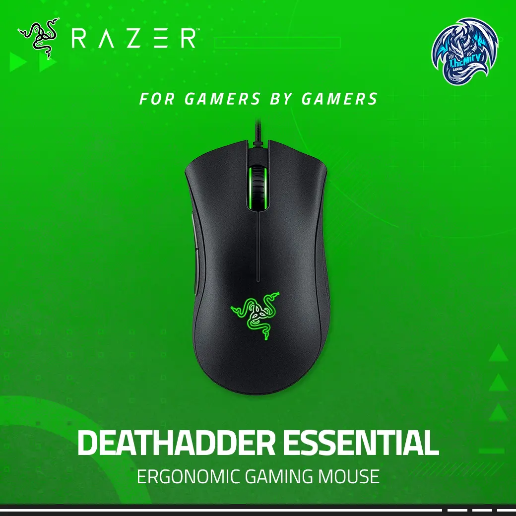 Razer Deathadder Essential - Essential Gaming Mouse - Hitam