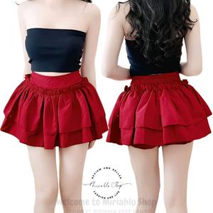 Chân Váy Nữ Dáng Phồng Nhúng Viền Lưng Cao, Form Phồng 2 Tầng Chạy Viền Lưng Thun Cạp Cao (Có Lót), Nữ Women, Chân Váy Đẹp, Chân Váy Mặc ĐI Chơi, Mặc Đi Biển, Mặc Hè, Chân Váy Dance