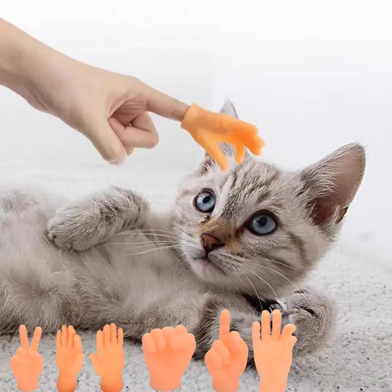 Small Finger Cover Tiktok Five Fingers Open Palm Mini Small Hand Finger Tease Cat Small Toy Creative Funny