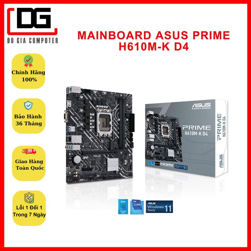 MAINBOARD ASUS PRIME H610M-K D4 - Intel LGA 1700 - Bảo Hành 36 Tháng