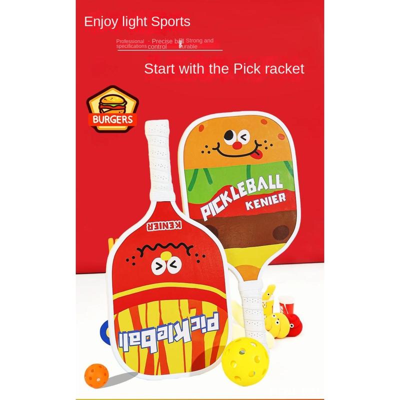 Product Introduction of Cute 2 Pickleball Racket Pickleball Paddles Set Non Slip Grip 4 Balls Pickleball Racket Fiberglass Surface Fiberglass Pickle Ball Paddles Men Women 13