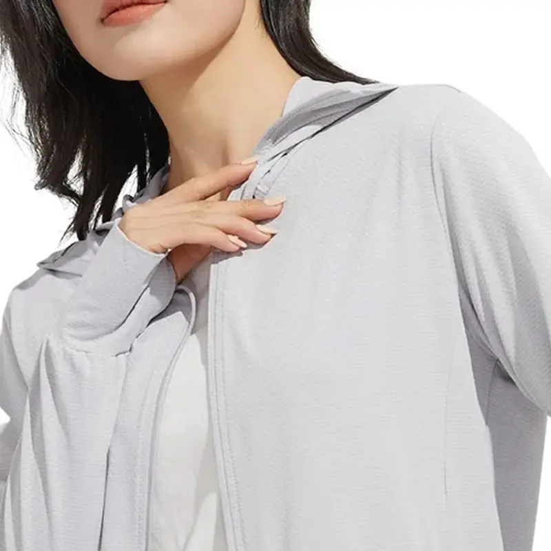 Jaket Olahraga Airism Jaket Mesh Hoodie UV Protection 5