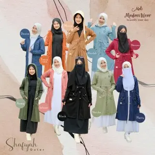 Jaket Panjang Hoodie Anak Cewe Outer Fashionable 10-12 Tahun Kekinian Modern Bahan Waffle Terbaru Cantik Hoodie Cewek 1