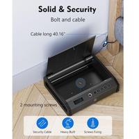 Gambar Safe Box 721FC Fingerprint Code LCD Display USB C Quick Access Portable Anti Theft Nightstand Drawer Car Storage dari Tanaga Online Shop Kota Administrasi Jakarta Barat 3 Tokopedia