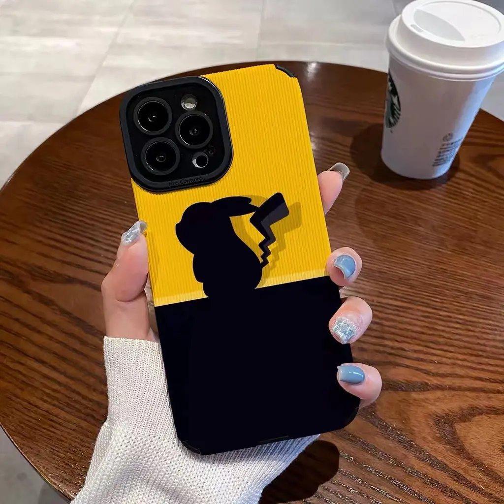 Pikachu Leather Phone Case for Iphone 11 12 13 14 Pro Max 15pro 7 8 plus X 11pro 14pro 13pro Xs Max 2022 Phone Case Case Anti-Fall