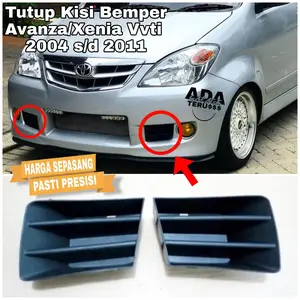 Tutup Bumper Bemper Avanza Xenia 2004 s/d 2011 Sepasang Kiri Kanan Cover Bumper Samping Foglamp Bisa COD